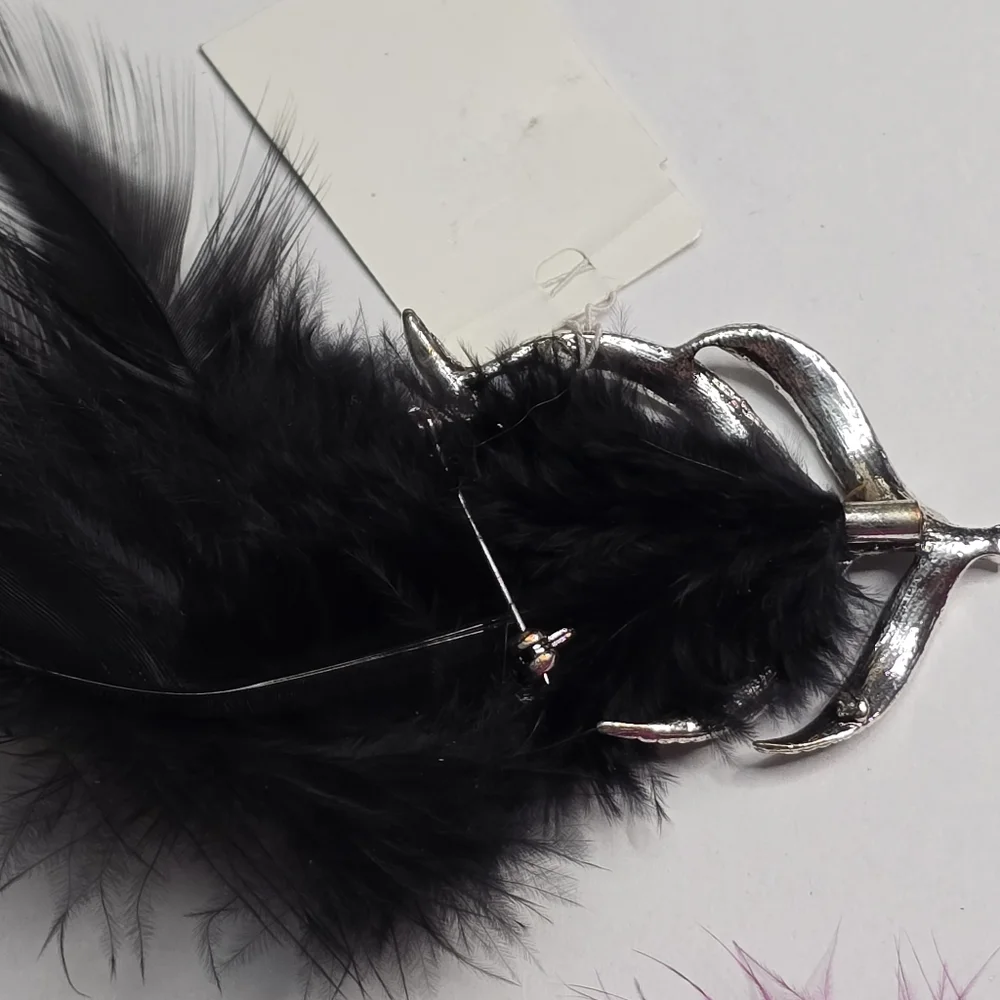 Treska Feather Deco Brooches Hair Clip Barrette Convertible Feather‎ Brooch Lot